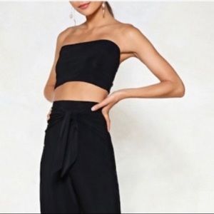 2/$15 NWT NASTY GAL Bandeau Top Black Strapless